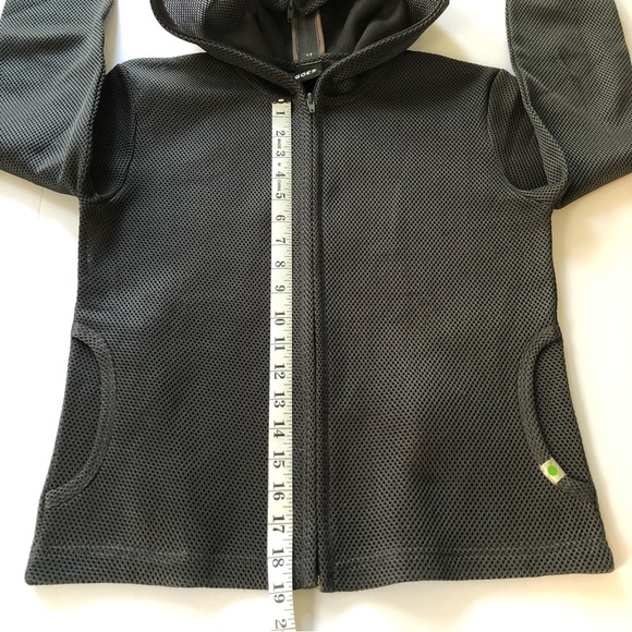 Unusual rare nylon hoodie by Alex Goes connecting zippers, 2 front pockets sz S - Picture 11 of 15